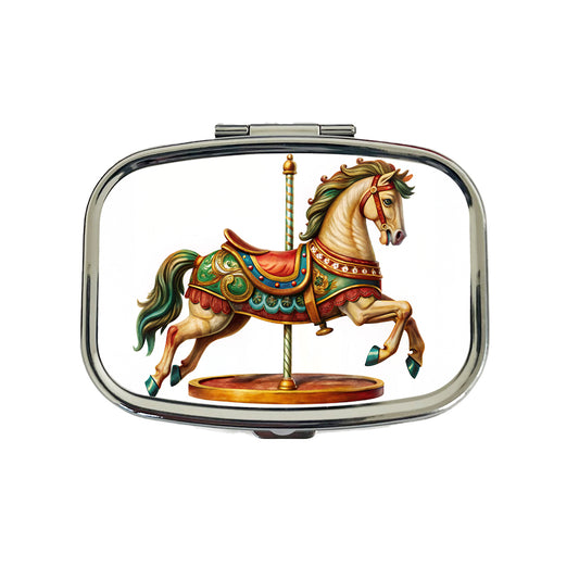 Carousel Horse Travel Pill Box Case