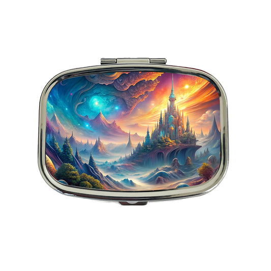Fantasy World Abstract Art Travel Pill Box Case