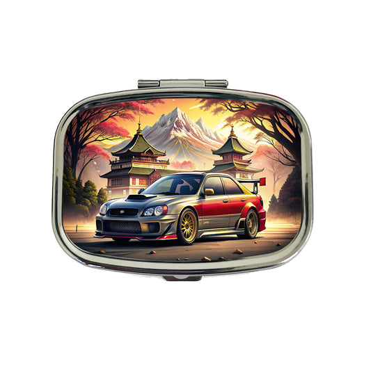 Japanese JDM Tuner Car Art Landscape Travel Pill Box Case
