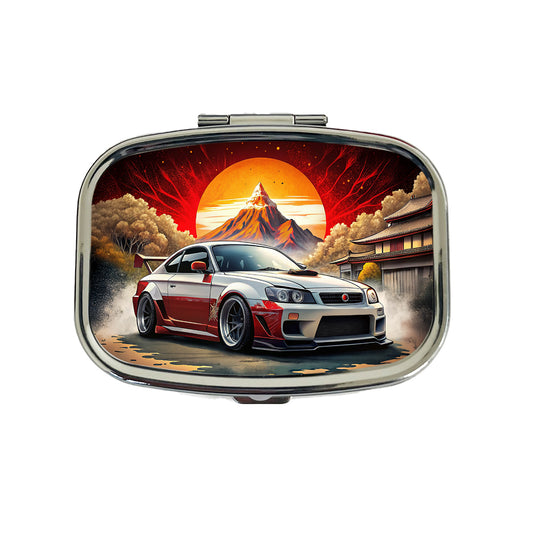 Japanese JDM Tuner Car Art Travel Pill Box Case