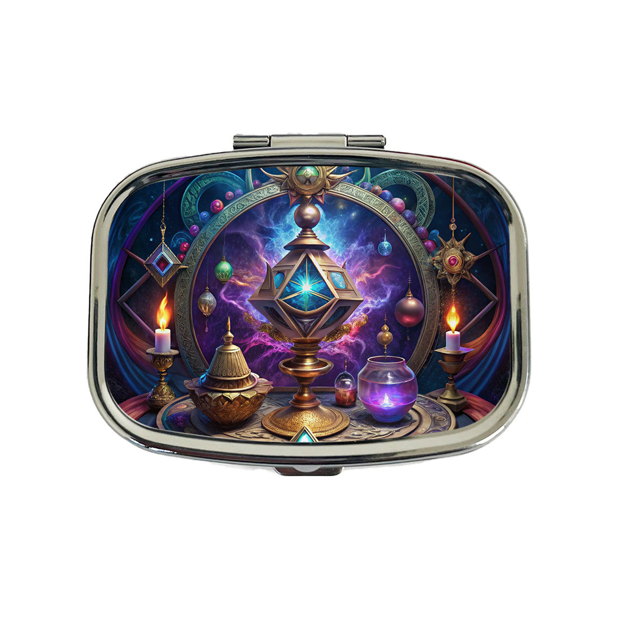 Magical Arcane Sorcerer Arts Travel Pill Box Case