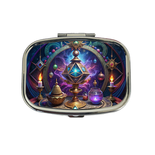 Magical Arcane Sorcerer Arts Travel Pill Box Case