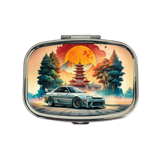 Retro Classic JDM Tuner Car Art Travel Pill Box Case