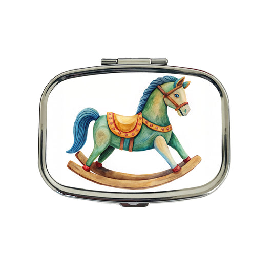 Rocking Horse For A Boy Travel Pill Box Case