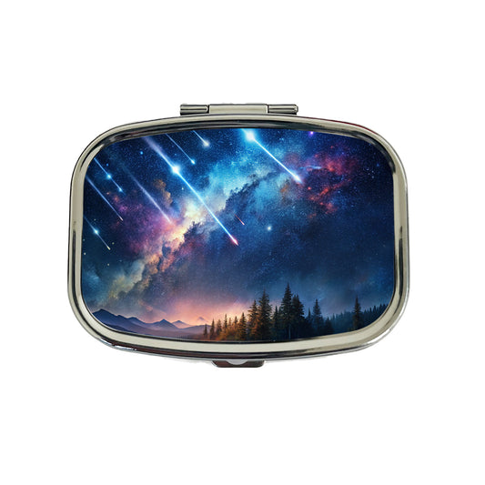 Sci-fi Colorful Meteor Shower Travel Pill Box Case