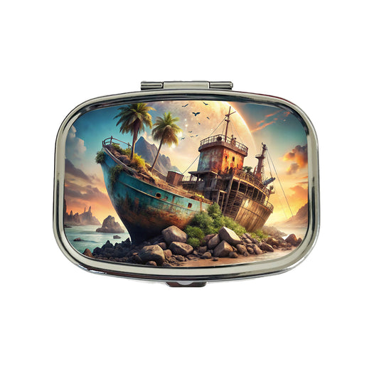 Sci-fi Shipwreck Travel Pill Box Case