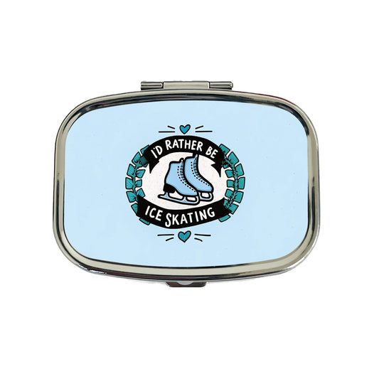 I'd Rather Be Ice Skating Travel Pill Box Case