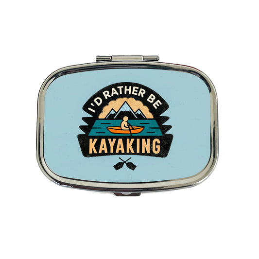 I'd Rather Be Kayaking Travel Pill Box Case