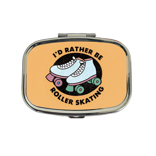 I'd Rather Be Roller Skating Travel Pill Box Case