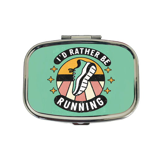 I'd Rather Be Running Travel Pill Box Case