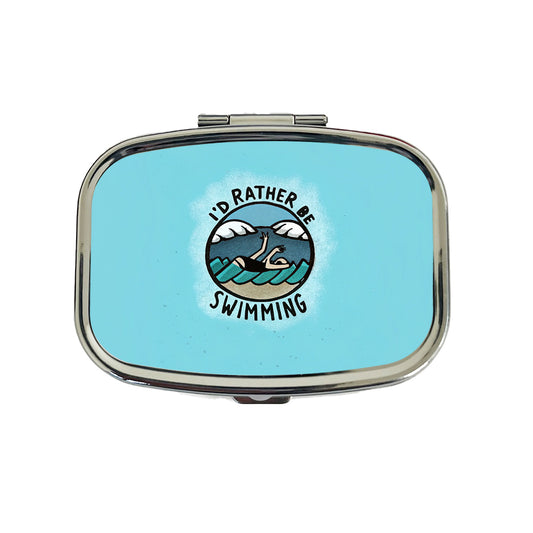 I'd Rather Be Swimming Travel Pill Box Case