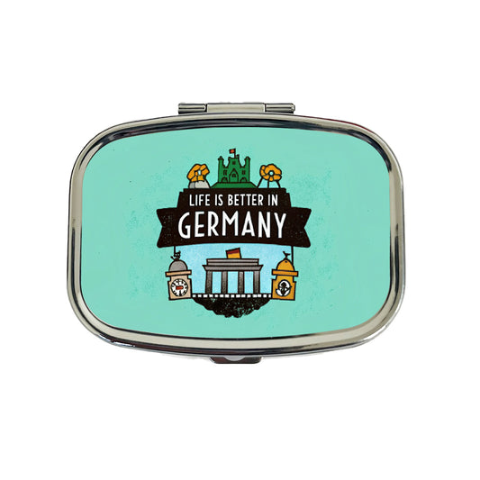 Life Is Better In Germany Travel Pill Box Case