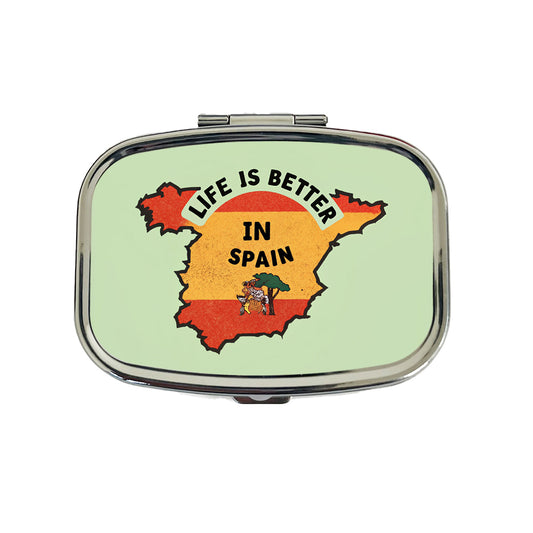 Life Is Better In Spain Travel Pill Box Case
