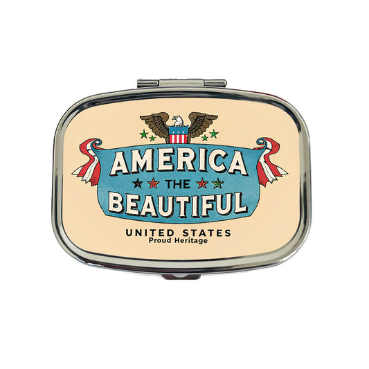America The Beautiful United States Proud Heritage Travel Pill Box Case