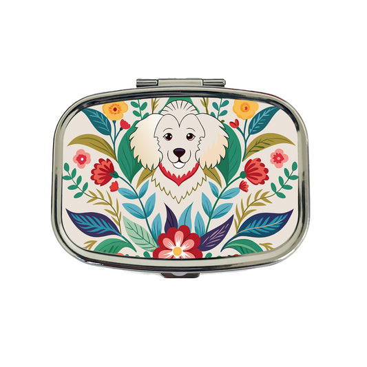 Cavachon Floral Motif Dog Travel Pill Box Case