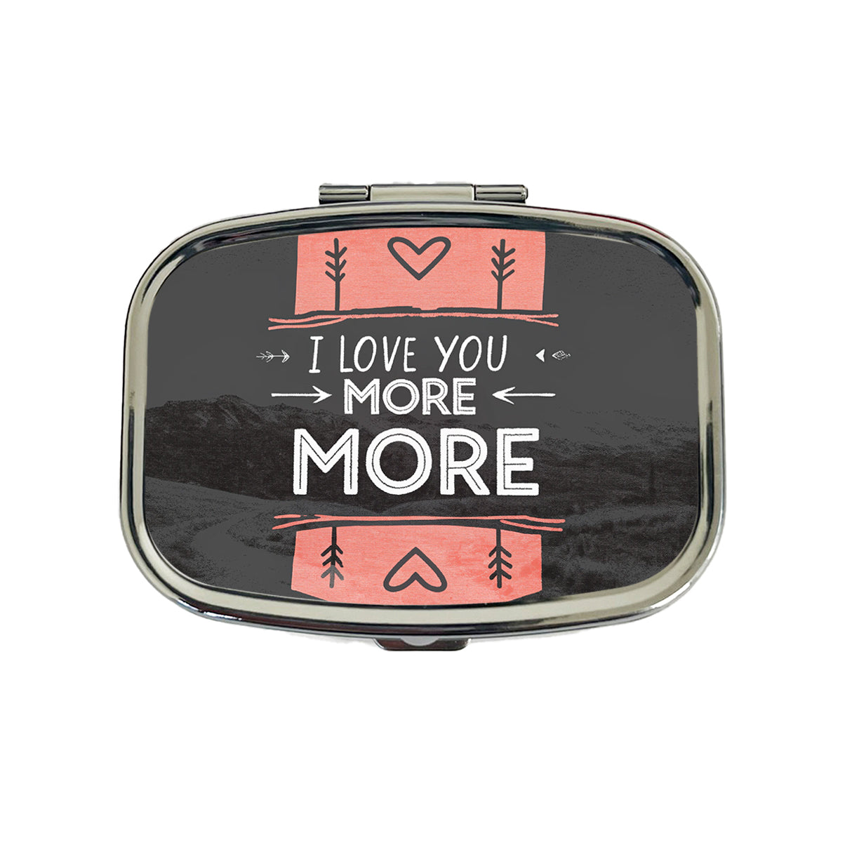 I Love You More Hearts Travel Pill Box Case
