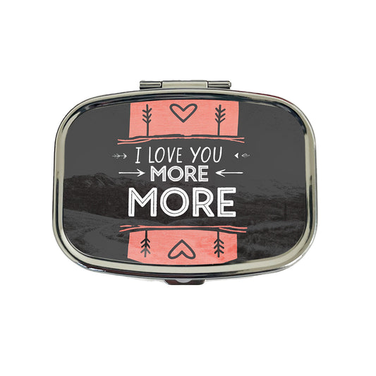 I Love You More Hearts Travel Pill Box Case