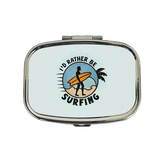I'd Rather Be Surfing Travel Pill Box Case