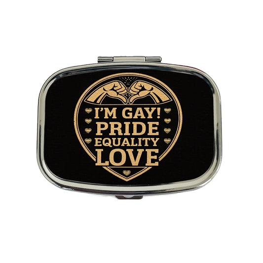 I'm Gay Pride Equality Love Travel Pill Box Case