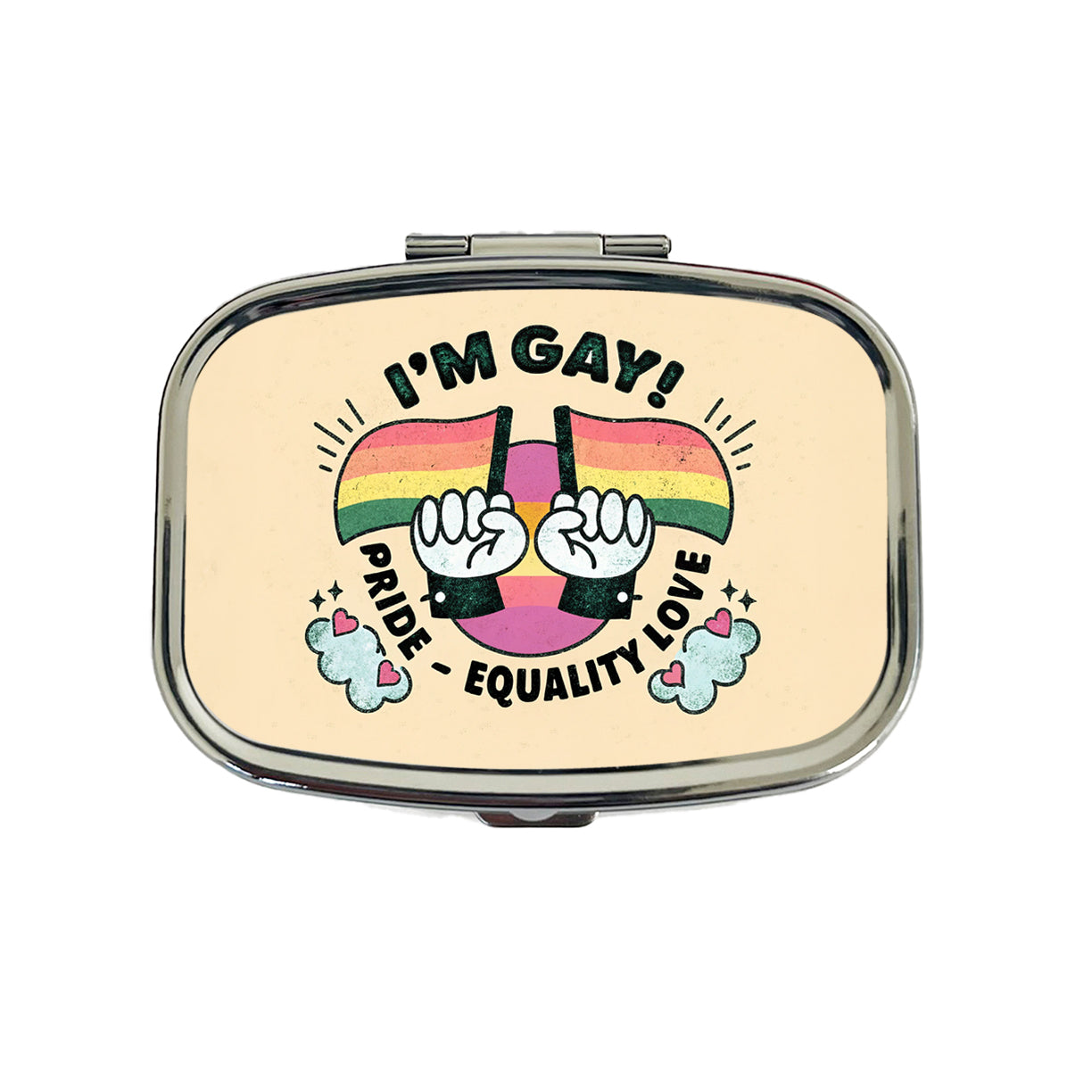 I'm Gay Pride Rainbow LGBTQ Travel Pill Box Case