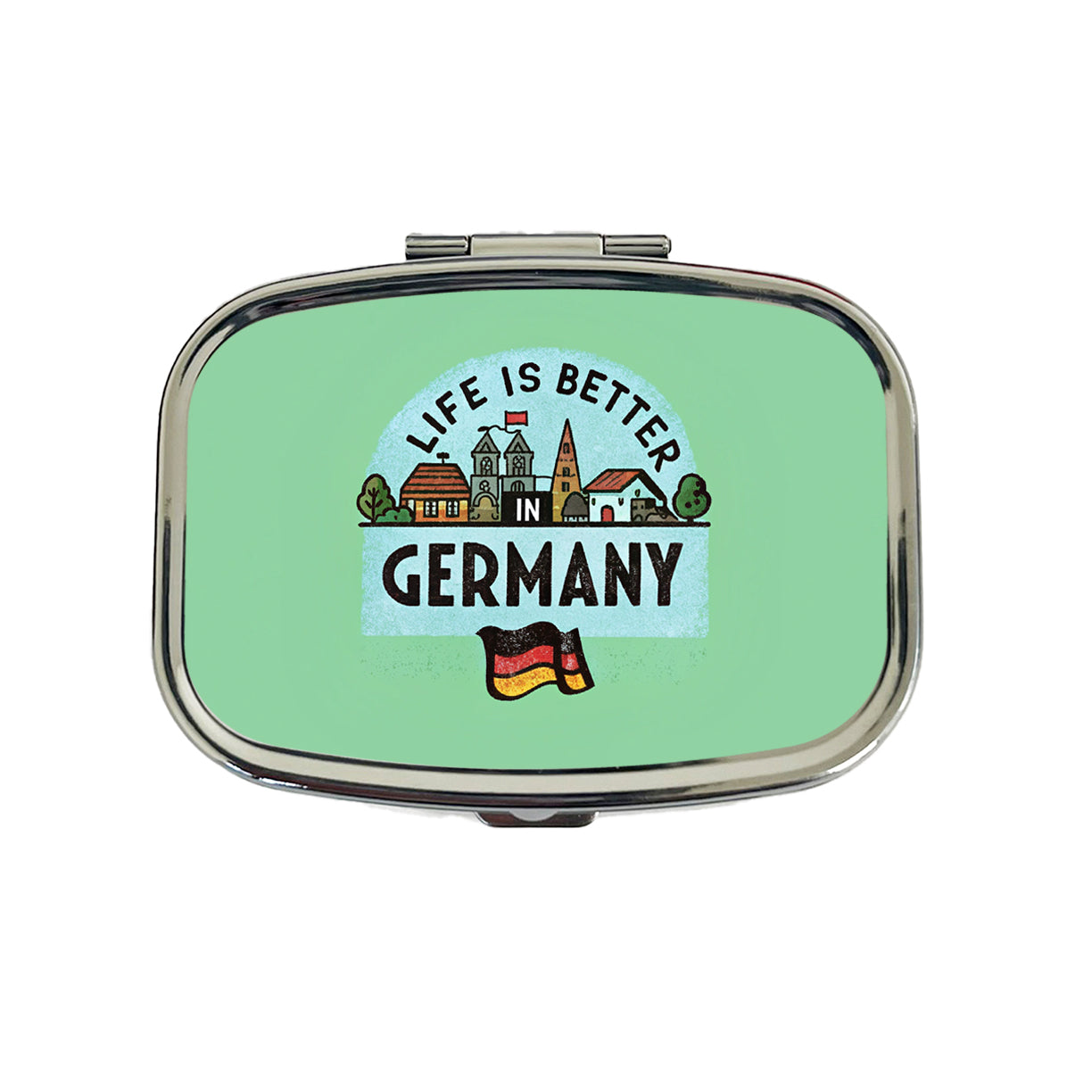 Life Is Better In Germany Flag Travel Pill Box Case