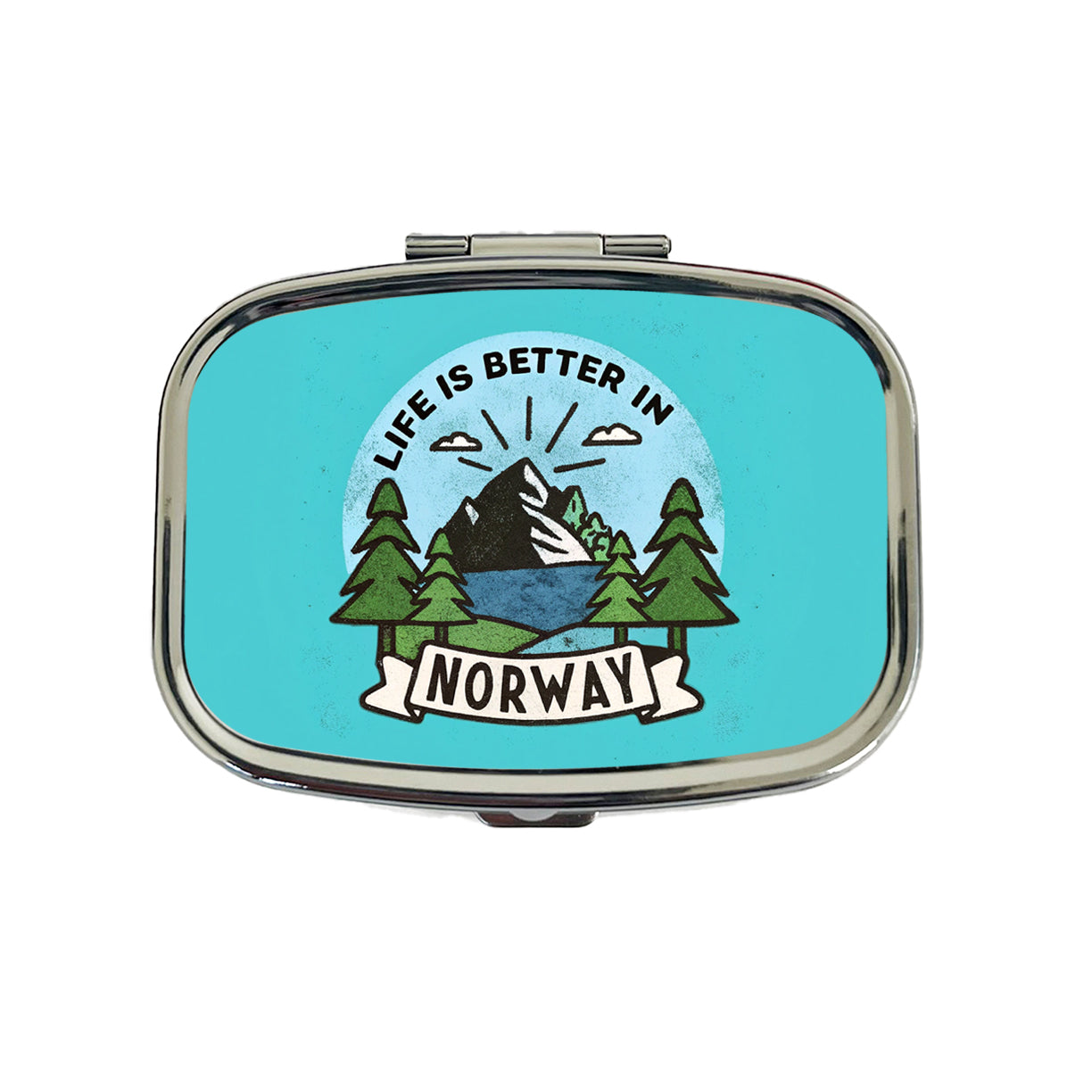 Life Is Better In Norway Travel Pill Box Case