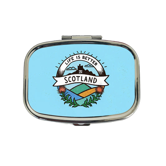 Life Is Better In Scotland Travel Pill Box Case
