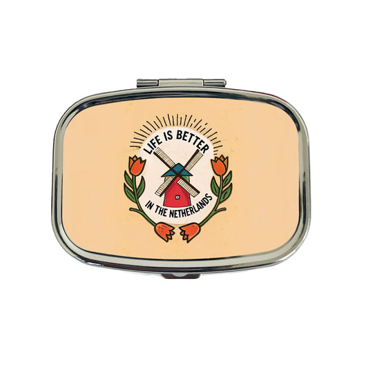 Life Is Better In The Netherlands Travel Pill Box Case