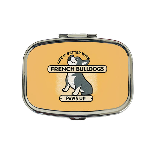 Life Is Better With French Bulldogs Dogs Travel Pill Box Case