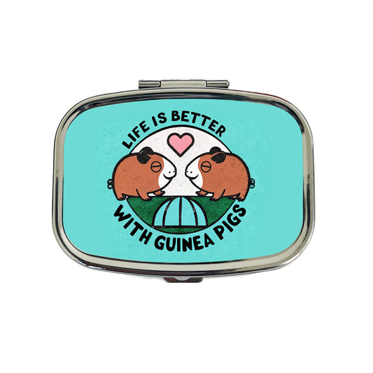 Life Is Better With Guinea Pigs Travel Pill Box Case