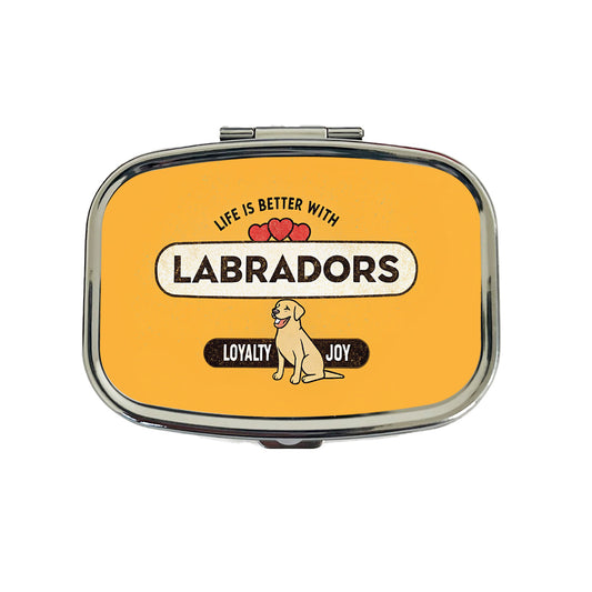 Life Is Better With Labrador Retrievers Dogs Travel Pill Box Case