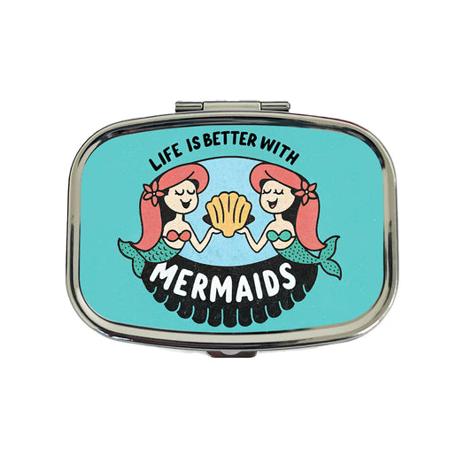 Life Is Better With Mermaids Travel Pill Box Case