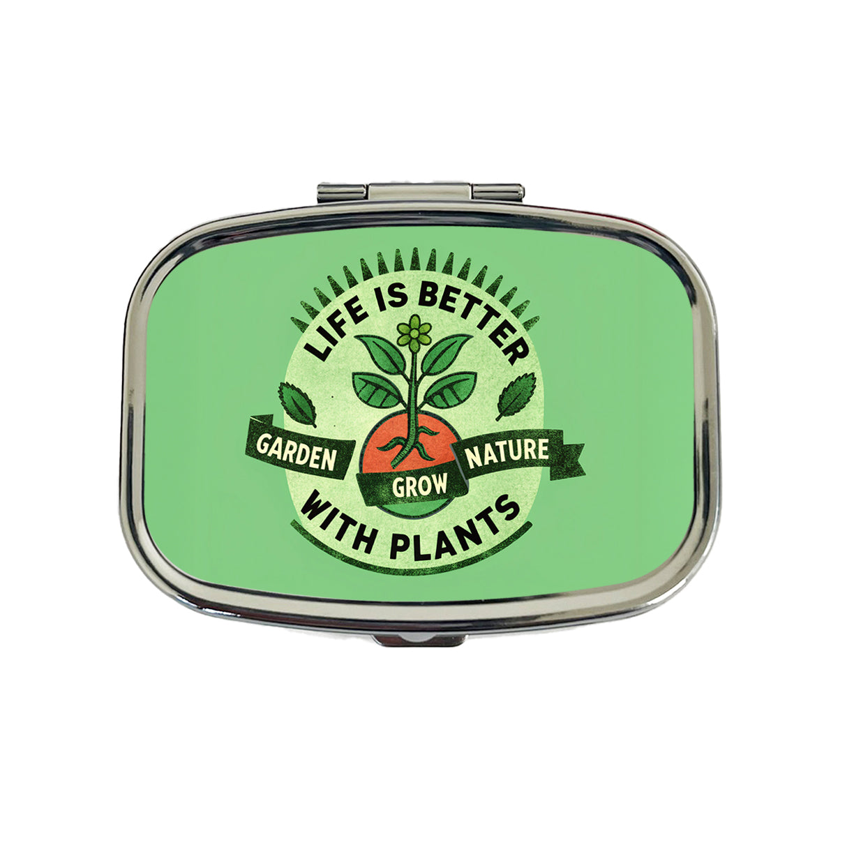 Life Is Better With Plants Travel Pill Box Case