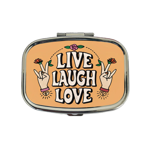 Live Laugh Love Travel Pill Box Case
