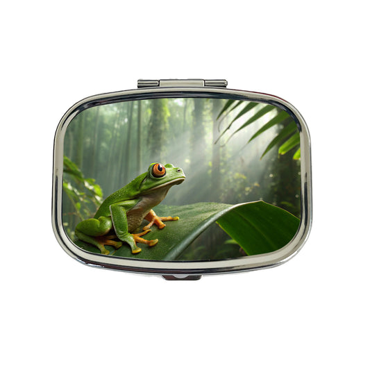 Puerto Rico Frog Cute Travel Pill Box Case