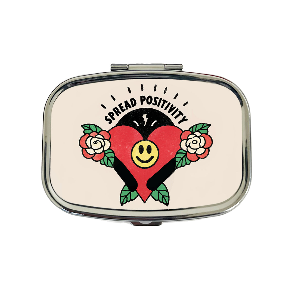 Spread Positivity Cute Travel Pill Box Case