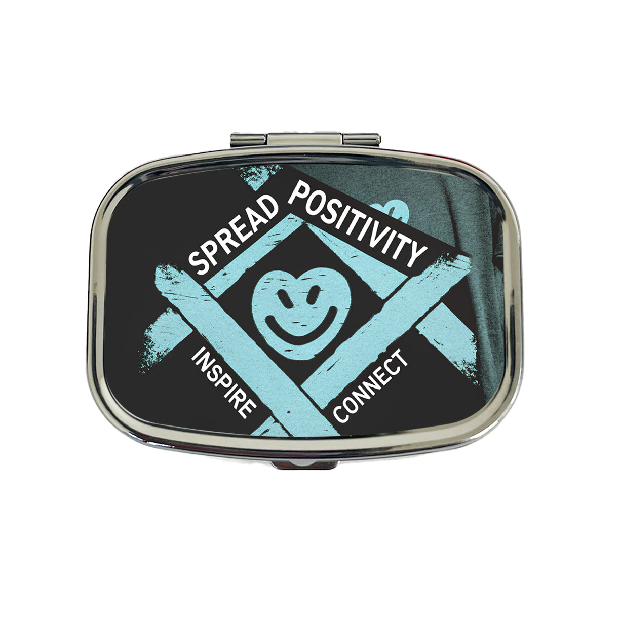 Spread Positivity Inspire Connect Travel Pill Box Case