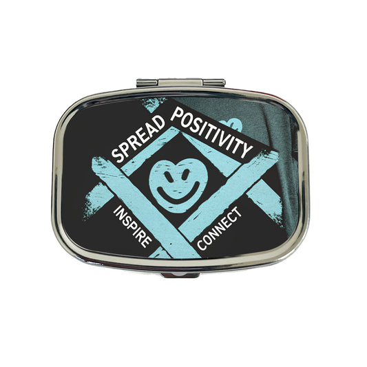 Spread Positivity Inspire Connect Travel Pill Box Case
