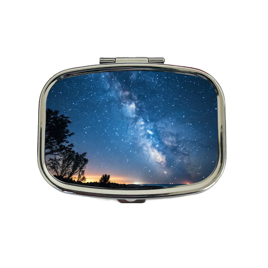 Stars At Night Sky Travel Pill Box Case