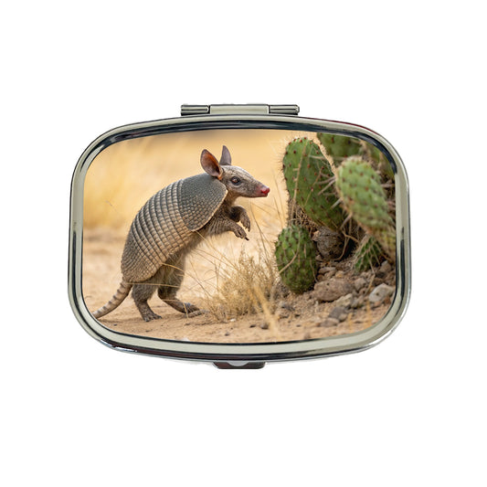 Armadillo In Desert Travel Pill Box Case