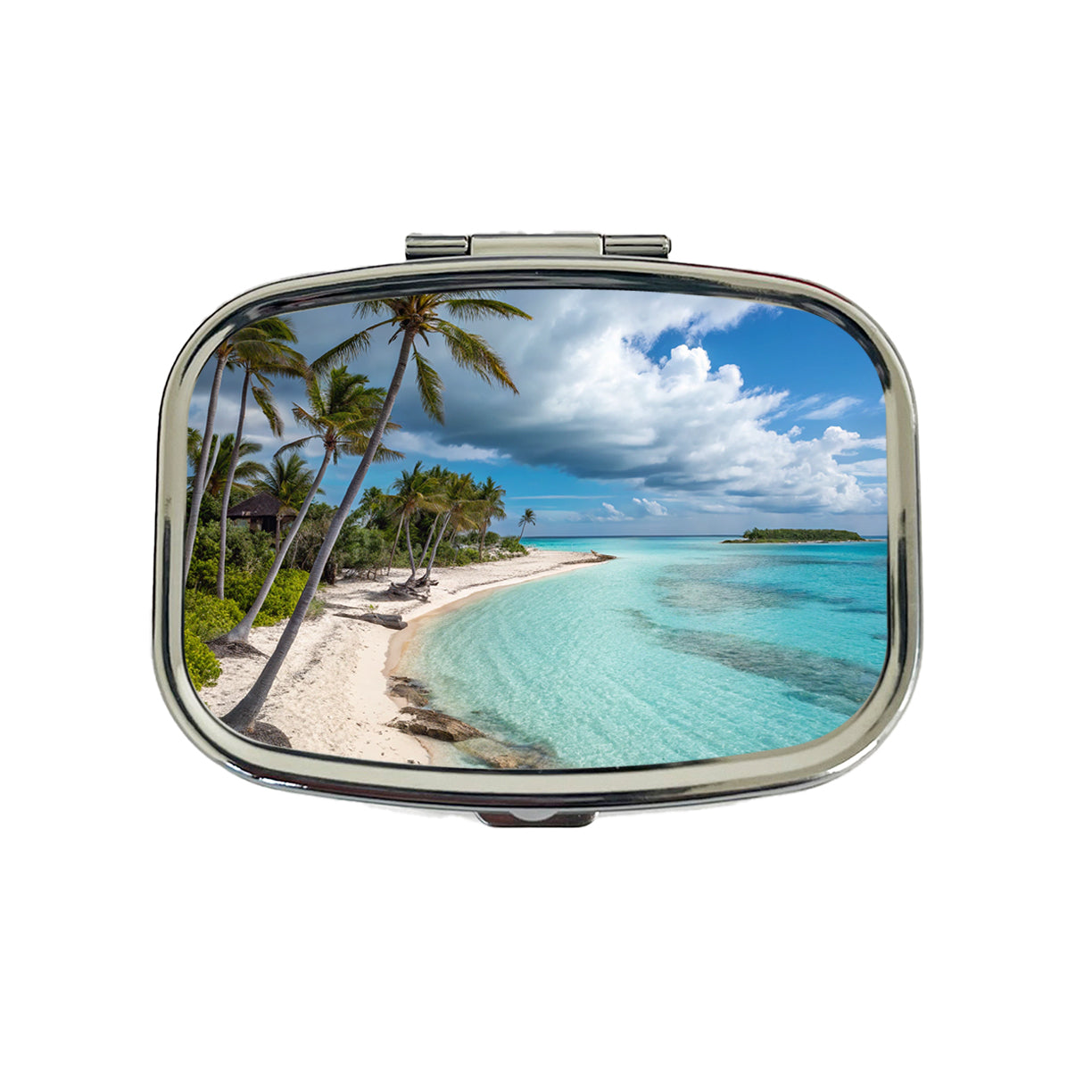 Bahamas Tropical Beach Vacation Travel Pill Box Case