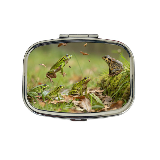 Bunch Of Frogs Travel Pill Box Case