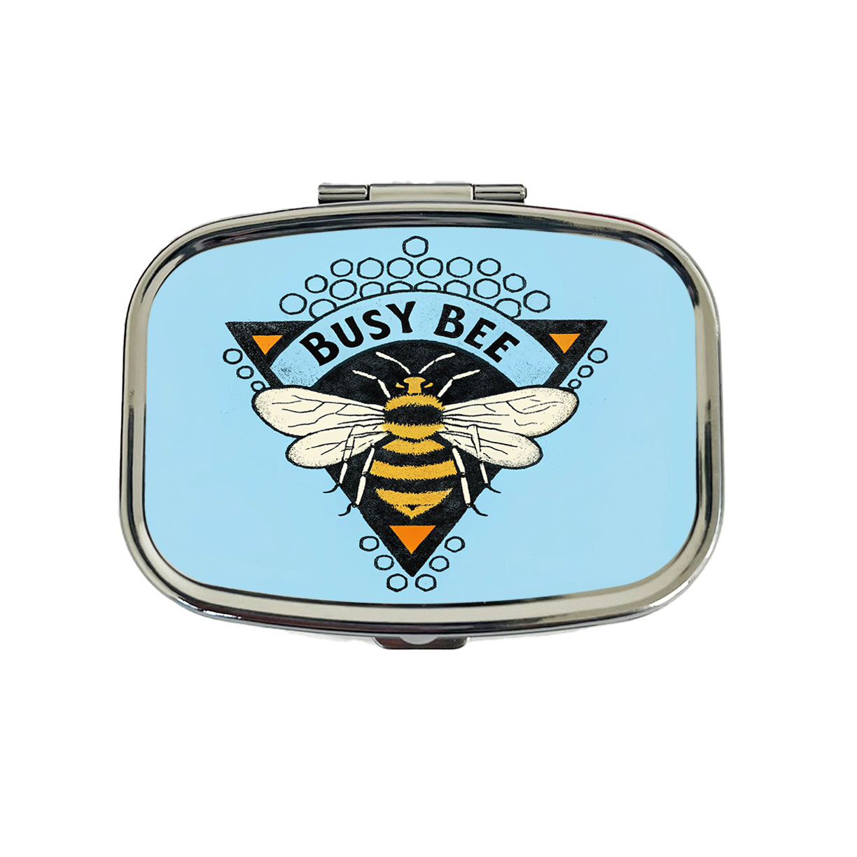 Busy Bee Blue Travel Pill Box Case