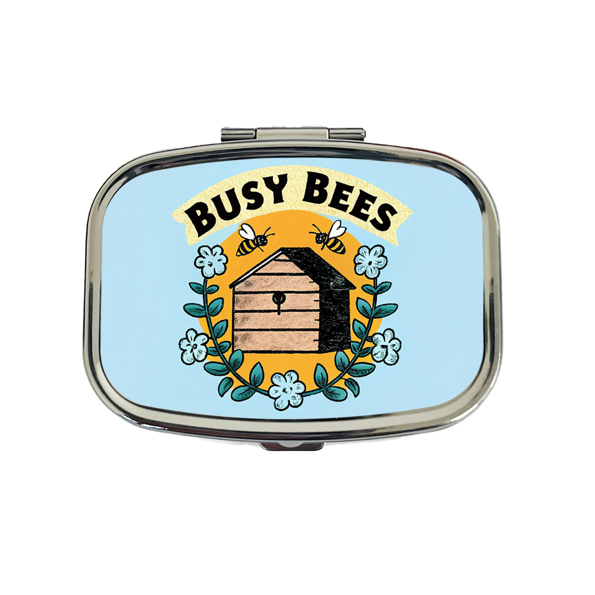 Busy Bees Travel Pill Box Case