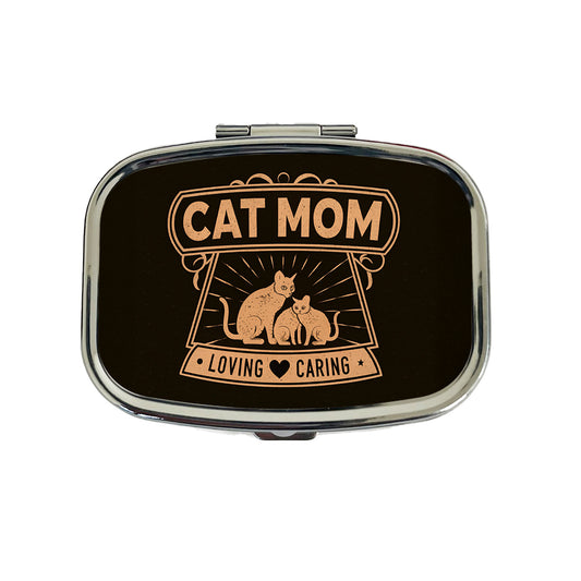 Cat Mom Travel Pill Box Case