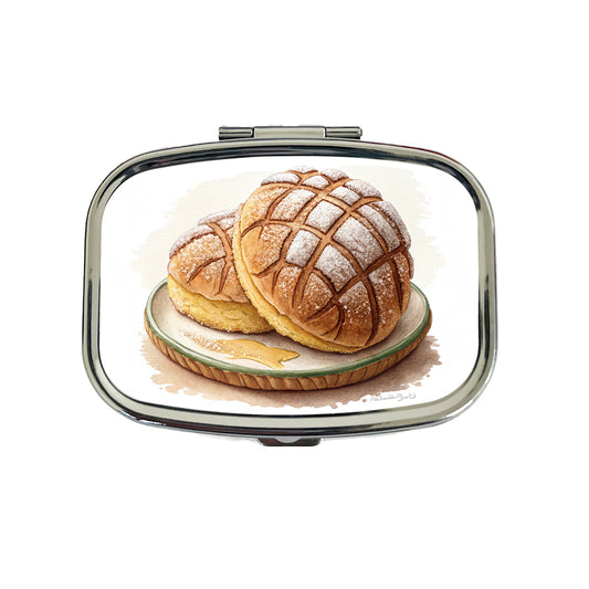 Conchas Pastry Mexican Sweet Bread Travel Pill Box Case