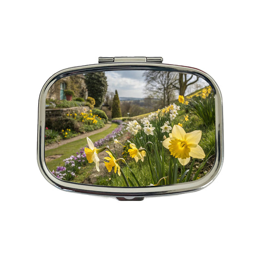Daffodils Pretty Travel Pill Box Case
