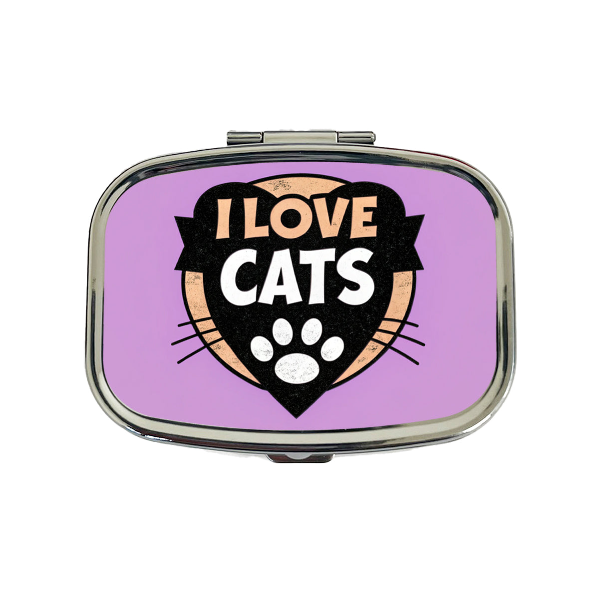 I Love Cats Travel Pill Box Case