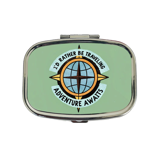 I'd Rather Be Traveling Adventure Travel Pill Box Case