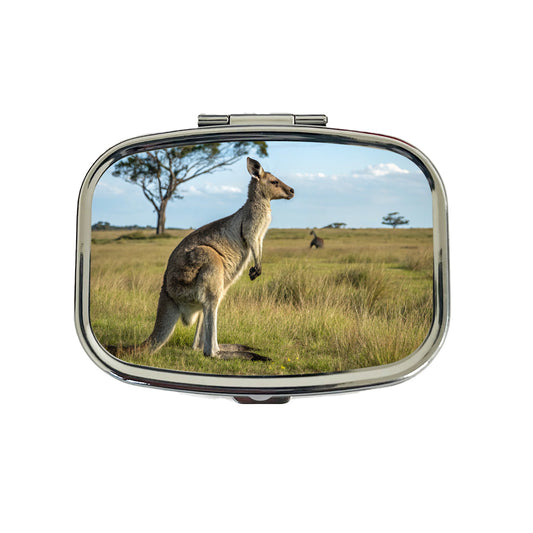 Kangaroo Australia Plain Travel Pill Box Case